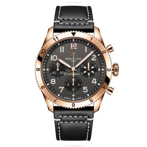 Breitling Aviator 8 42mm Automatic - 18ct Rose Gold Black Dial Replica