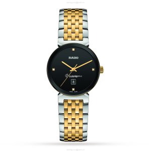 Rado Florence R48912703 Quartz Watch | Black Dial | Stainless Steel & Gold Plated