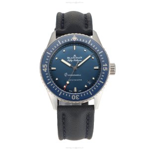 Blancpain Fifty Fathoms 5100 1140 O52A - 38mm Blue Dial Automatic Watch