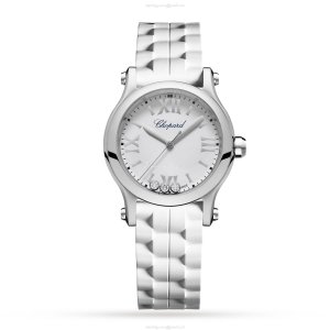 Chopard Happy Sport 278590-3001 | 30mm Stainless Steel White Dial Quartz Watch