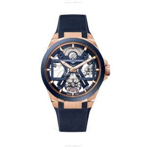 Ulysse Nardin Blast 18ct Rose Gold Automatic Watch - 45mm Blue Rubber Strap