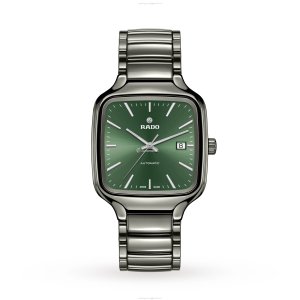 Rado True Square R27077312 | Automatic Ceramic Watch | Green Dial 38mm
