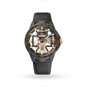 Ulysse Nardin Blast Forged Carbon Automatic Gold Watch - 43mm Leather Strap