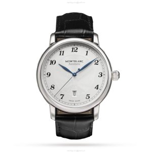 Montblanc Star 128681 Automatic Watch - 42mm Stainless Steel - White Dial