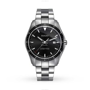 Rado HyperChrome Black Dial Quartz Watch - 45mm Stainless Steel