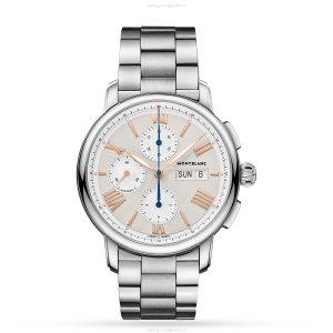 Montblanc Star 126102 Automatic Watch - 43mm Stainless Steel Silver Dial