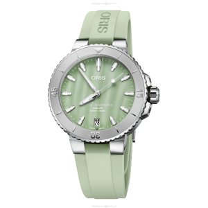 Oris Aquis Green Dial Automatic Watch - 36.5mm Stainless Steel - 300M Water Resistant