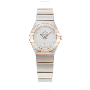Omega Constellation Ladies Watch - 24mm White Dial - Stainless Steel & Rose Gold