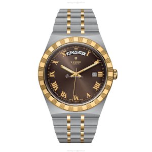 Tudor Royal M28603-0007 41mm Automatic - 18ct Gold Brown Dial Replica