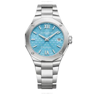 Baume & Mercier Riviera M0A10612 - 36mm Blue Dial Quartz Watch - Stainless Steel