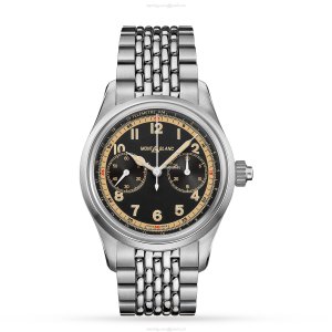 Montblanc 1858 125582 Automatic Watch - 42mm Stainless Steel - Black Dial