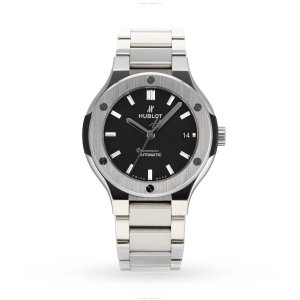 Hublot Classic Fusion Titanium Automatic Watch - 38mm Black Dial | Pre-Owned
