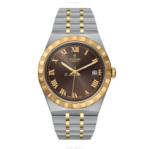 Tudor Royal M28503-0007 | 38mm 18ct Gold Automatic | Brown Dial Roman Numerals