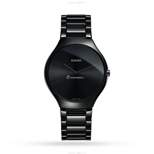 Rado True Thinline R27741182 | Black Ceramic Quartz Watch | 43mm