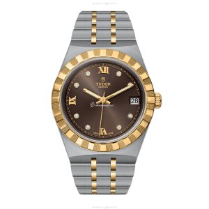 Tudor Royal M28403-0009 | 34mm 18ct Gold Automatic | Brown Dial Replica