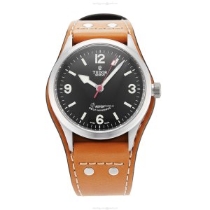 Tudor Heritage Ranger M79910-000 | 41mm Automatic Watch - Black Dial & Leather Strap