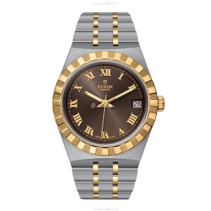Tudor Royal M28403-0008 | 34mm 18ct Gold Automatic | Brown Dial Replica