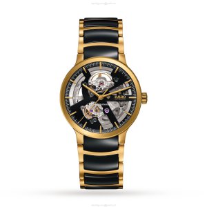 Rado Centrix R30180162 Automatic Skeleton Watch - 42mm PVD Gold