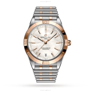 Breitling Chronomat 36mm Automatic - Stainless Steel & Rose Gold White Dial
