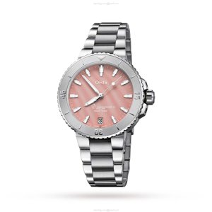 Oris Aquis Automatic Pink Dial - Stainless Steel - 36.5mm - 300M Water Resistant