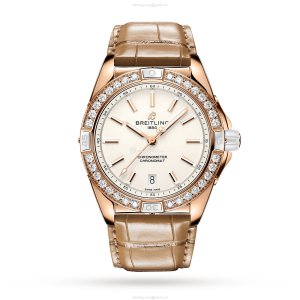 Breitling Chronomat 38mm Automatic Silver Dial | 18ct Rose Gold Replica