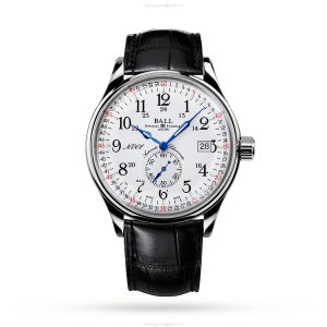 BALL Trainmaster Automatic Watch - 40mm Stainless Steel - White Dial