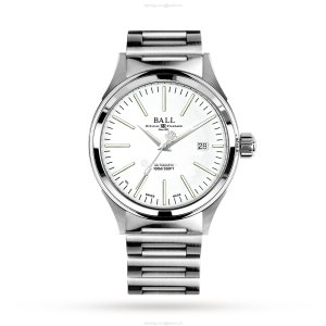 BALL Fireman NM2098C Automatic Watch - 40mm Stainless Steel - White Dial