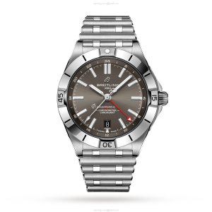 Breitling Chronomat Automatic GMT 40mm Grey Dial Stainless Steel Watch