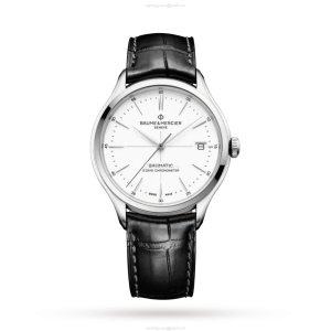 Baume & Mercier Clifton Automatic Watch - 40mm Stainless Steel White Dial