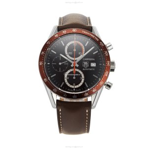 TAG Heuer Carrera CV2013.FC6234 - 41mm Automatic Brown Leather Watch
