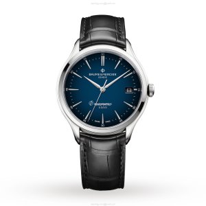 Baume & Mercier Clifton Automatic Blue Dial Watch - 42mm Stainless Steel