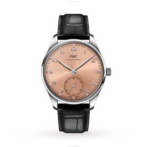IWC Portugieser IW358313 Automatic Watch | 40mm Stainless Steel | Pink Dial