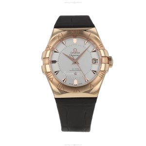 Omega Constellation 38mm Yellow Gold Automatic Silver Dial Replica Watch