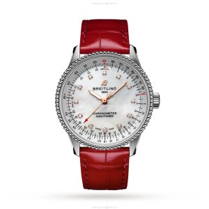 Breitling Navitimer 35mm Automatic White Dial - Stainless Steel Diamond Watch