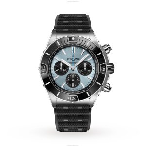 Breitling Chronomat 44mm Automatic Blue Dial - Stainless Steel Rubber Strap