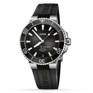 Oris Diving Automatic Watch - 41.5mm Black Dial - Stainless Steel & Rubber