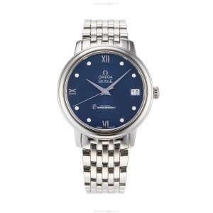Omega De Ville Ladies Automatic Watch - 33mm Stainless Steel Blue Dial