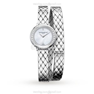 Baume & Mercier Promesse M0A10289 | Stainless Steel Quartz Watch | Mother of Pearl Dial