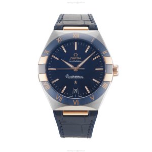 Omega Constellation 41mm Blue Dial Automatic Watch - Stainless Steel & Rose Gold