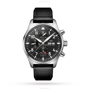 IWC Pilot IW378001 Automatic Chronograph - 43mm Stainless Steel Black Dial