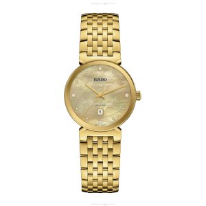 Rado Florence R48915903 | 30mm Gold Dial | Diamond Markers | Quartz Watch