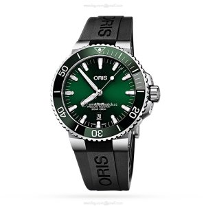 Oris Aquis Green Dial Automatic Watch - 43.5mm Stainless Steel - 300M Water Resistant