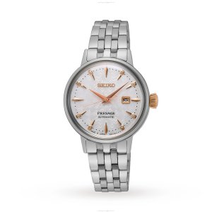 Seiko Presage SRE009J1 Automatic Watch - Silver Dial & Diamonds | 30.3mm