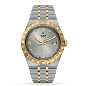 Tudor Royal M28503-0002 Automatic Watch - 38mm Steel & Gold - Silver Dial
