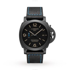 Panerai Luminor PAM01441 Automatic Black Ceramic Watch - 44mm GMT