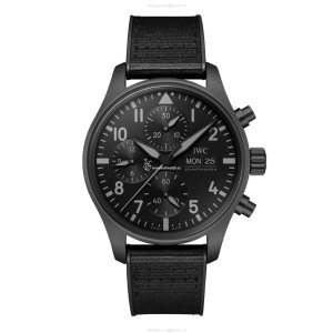 IWC Pilot IW388106 Ceratanium Automatic Black Replica Watch | 44.5mm