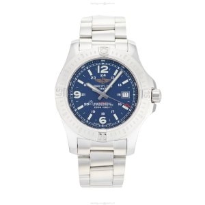 Pre-Owned Breitling Colt Quartz Watch - 44mm Blue Dial Stainless Steel