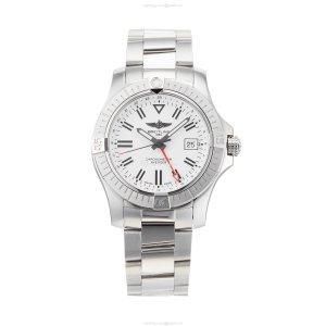 Breitling Avenger Automatic GMT 43mm | White Dial | Stainless Steel
