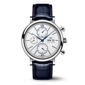 IWC Portofino IW391037 Automatic Chronograph - 42mm Stainless Steel - White Dial