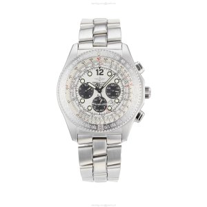 Pre-Owned Breitling B-2 Chronograph 44mm Automatic Silver Dial Watch